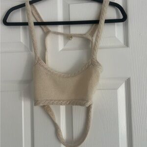 Bananot Elegant Cream Knit Bralette